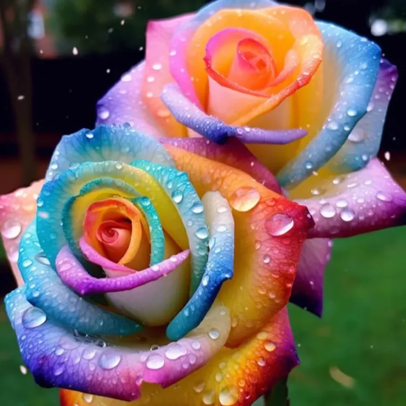 Gradient Rainbow Rose Seeds - Image 2